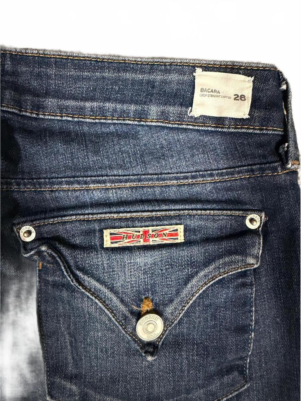 Hudson Bacara Crop Straight Cuffed Jeans Size 28 - Picture 6 of 6